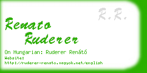 renato ruderer business card