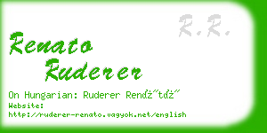 renato ruderer business card